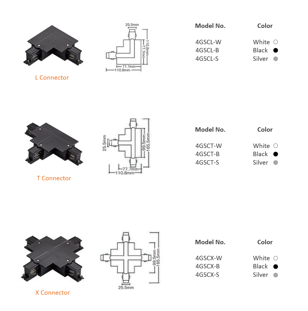 recessed 3-circuit track system track light DALI track 003.png